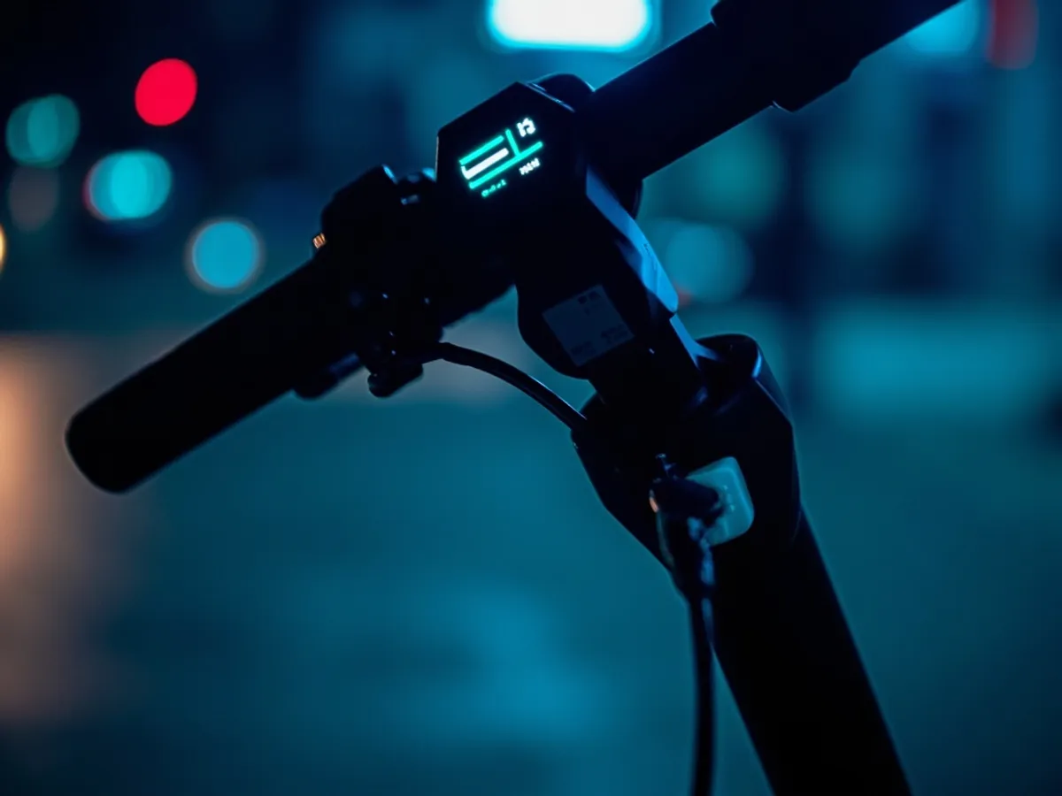 e-scooter handlebar display with battery bars