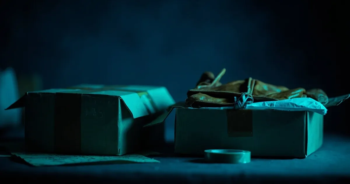 Two open cardboard boxes with packing paper on a dark table, ready to be packed